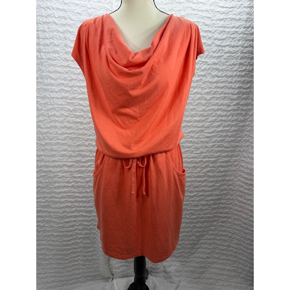 The North Face Womens Aurora Dress Ember Glow Heather Cowl Neck CFC9W0P-M Medium